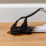 burnt power strip electrical safety nokomis and Port Charlotte