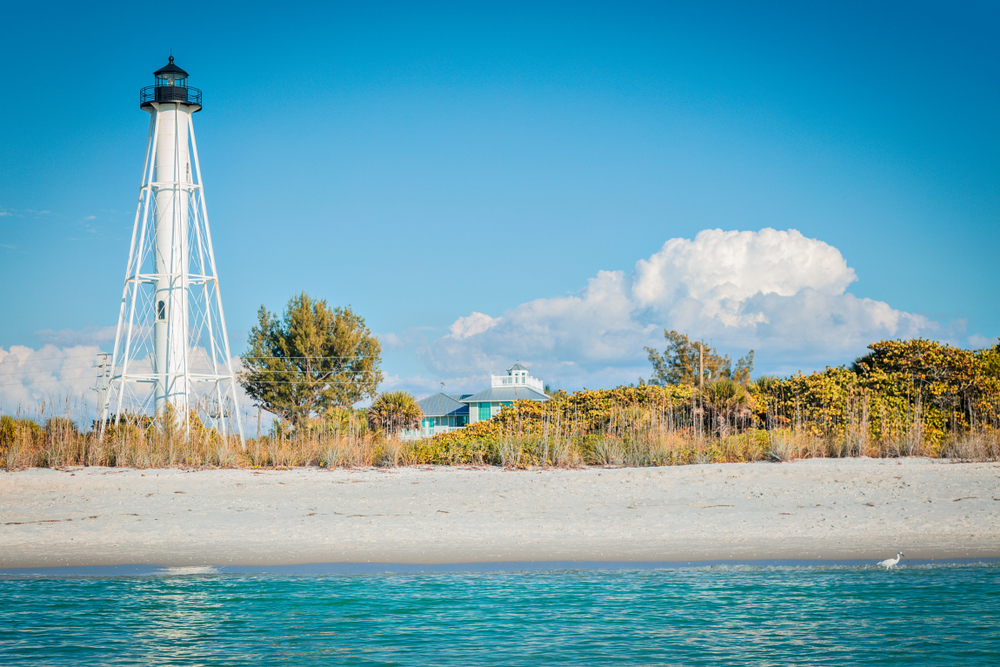 Gasparilla,Island,Lighthouse,In,Boca,Grande.,Boca,Grande,,Florida,,Usa. light house boca grande Florida