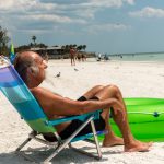 man on beach. snowbird preparedness nokomis fl